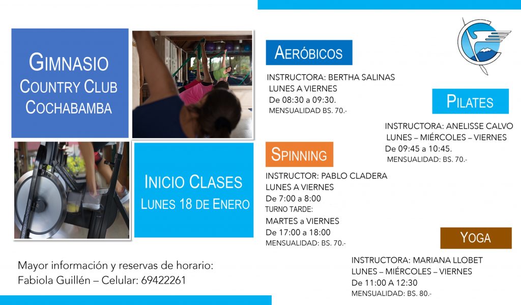 Inicio de Clases Gimnasio | Country Club Cochabamba