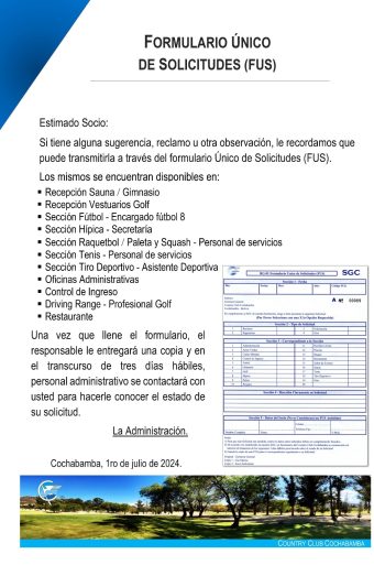 Formulario Único de Solicitudes (FUS)